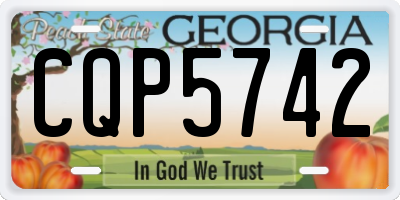 GA license plate CQP5742