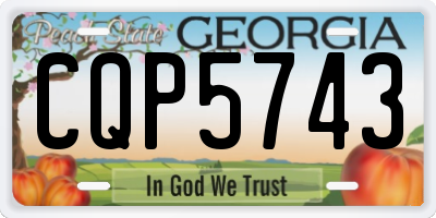 GA license plate CQP5743