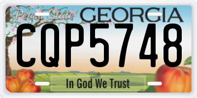 GA license plate CQP5748