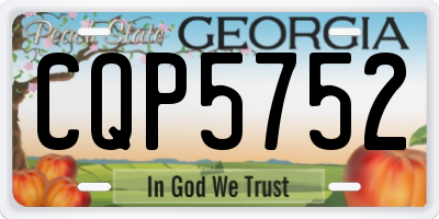 GA license plate CQP5752