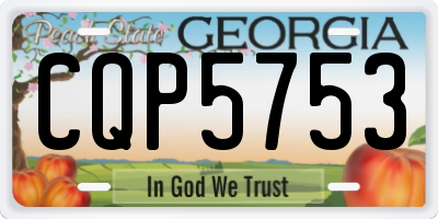 GA license plate CQP5753