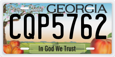 GA license plate CQP5762