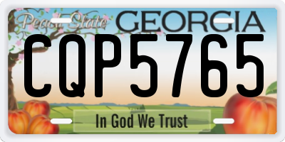 GA license plate CQP5765