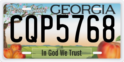 GA license plate CQP5768
