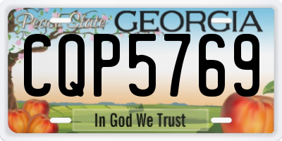 GA license plate CQP5769