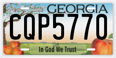 GA license plate CQP5770