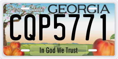 GA license plate CQP5771