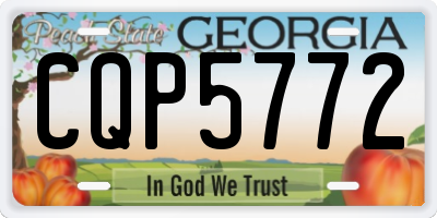 GA license plate CQP5772