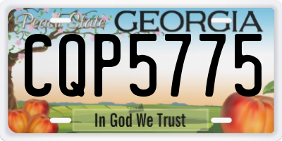 GA license plate CQP5775