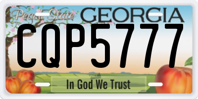 GA license plate CQP5777