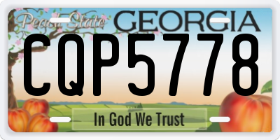 GA license plate CQP5778