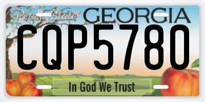 GA license plate CQP5780