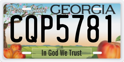 GA license plate CQP5781