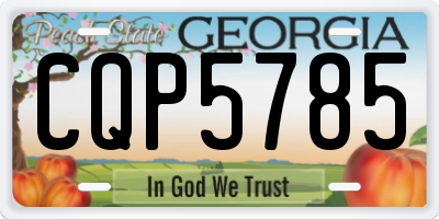 GA license plate CQP5785