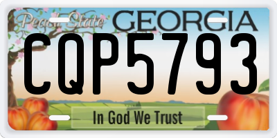 GA license plate CQP5793