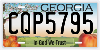 GA license plate CQP5795