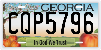 GA license plate CQP5796