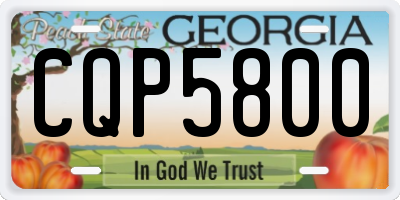 GA license plate CQP5800