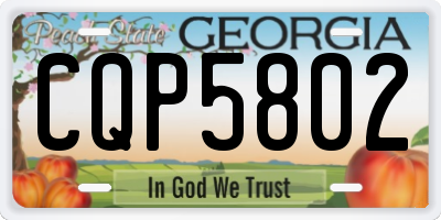 GA license plate CQP5802