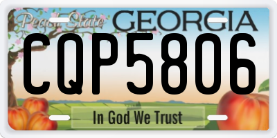 GA license plate CQP5806