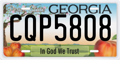 GA license plate CQP5808