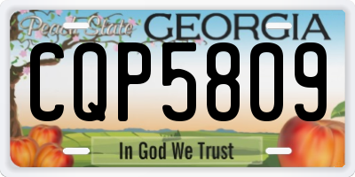 GA license plate CQP5809