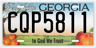 GA license plate CQP5811