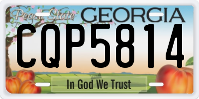 GA license plate CQP5814