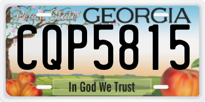 GA license plate CQP5815