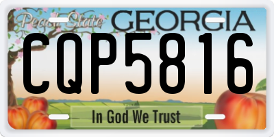 GA license plate CQP5816