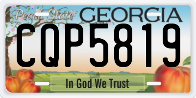 GA license plate CQP5819