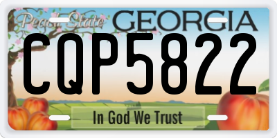 GA license plate CQP5822