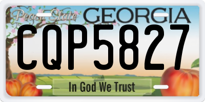 GA license plate CQP5827