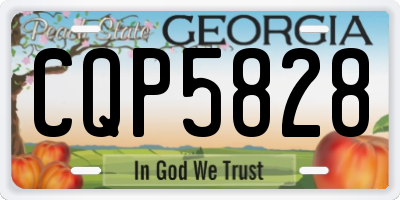 GA license plate CQP5828