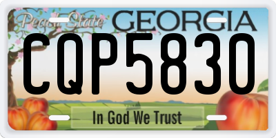 GA license plate CQP5830