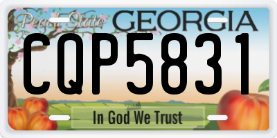 GA license plate CQP5831