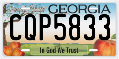 GA license plate CQP5833