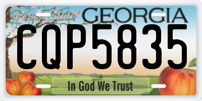 GA license plate CQP5835