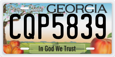 GA license plate CQP5839
