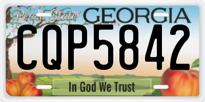 GA license plate CQP5842