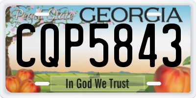 GA license plate CQP5843