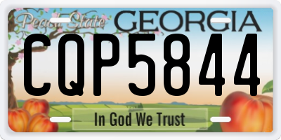 GA license plate CQP5844