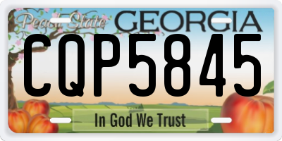GA license plate CQP5845