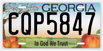 GA license plate CQP5847