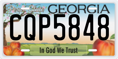 GA license plate CQP5848