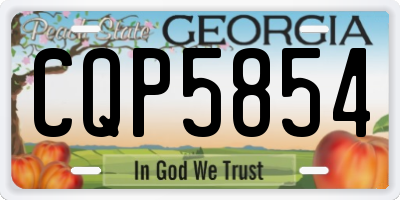GA license plate CQP5854
