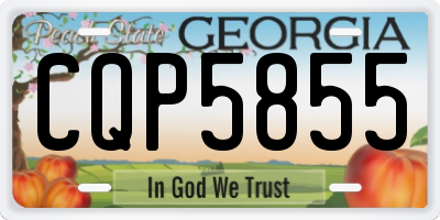 GA license plate CQP5855