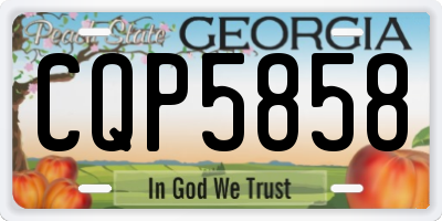 GA license plate CQP5858