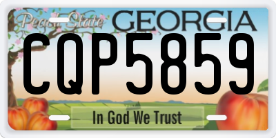 GA license plate CQP5859