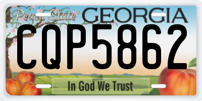GA license plate CQP5862